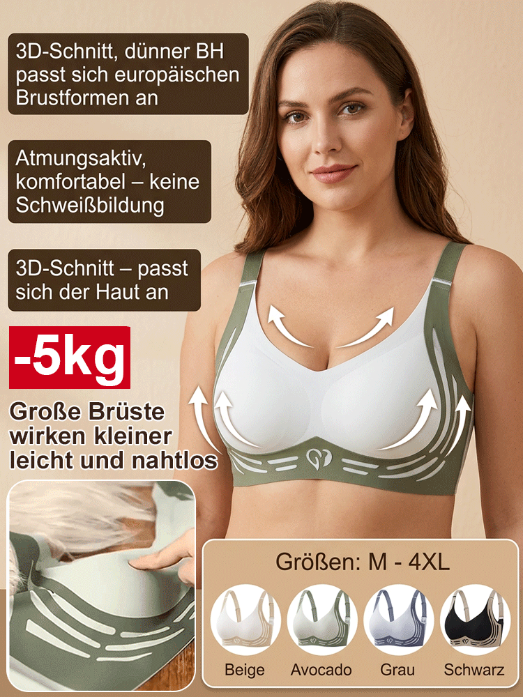TÜV-Zertifizierter Biomechanik Entlastungs-BH | Ohne Bügel | Optisch 5kg schlanker