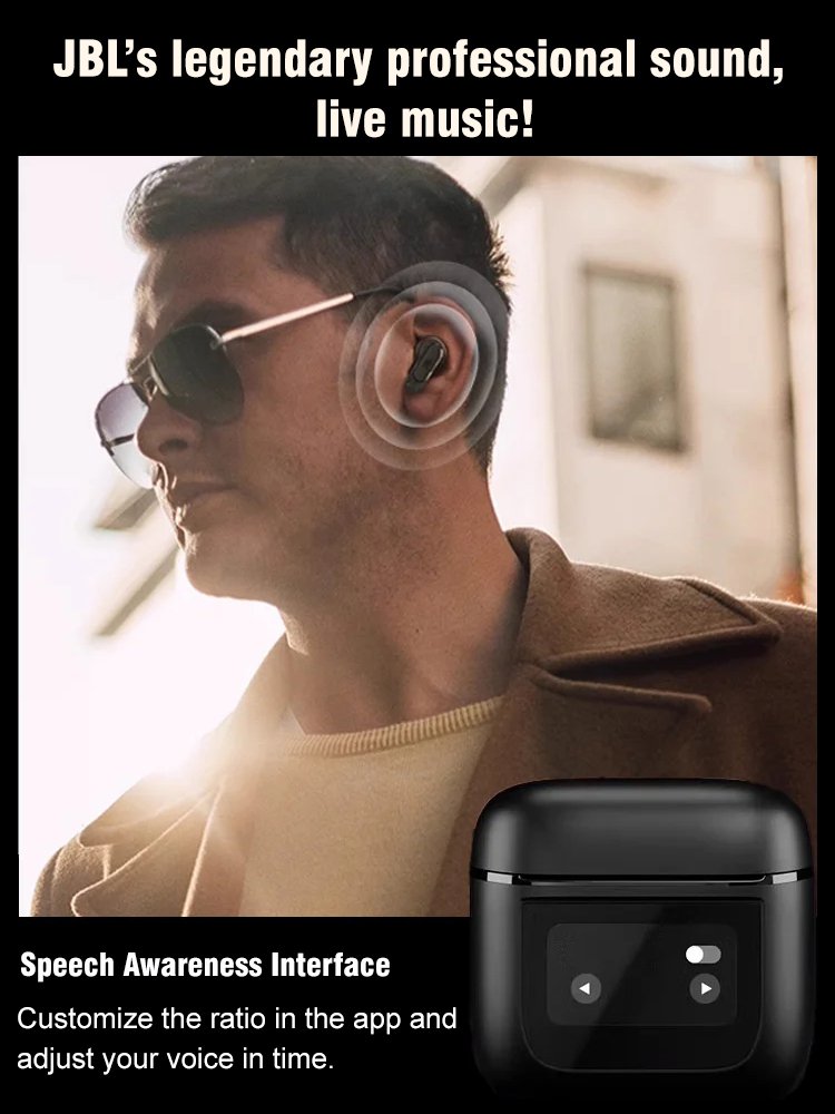 Full intelligent color screen active noise cancelling Bluetooth headset