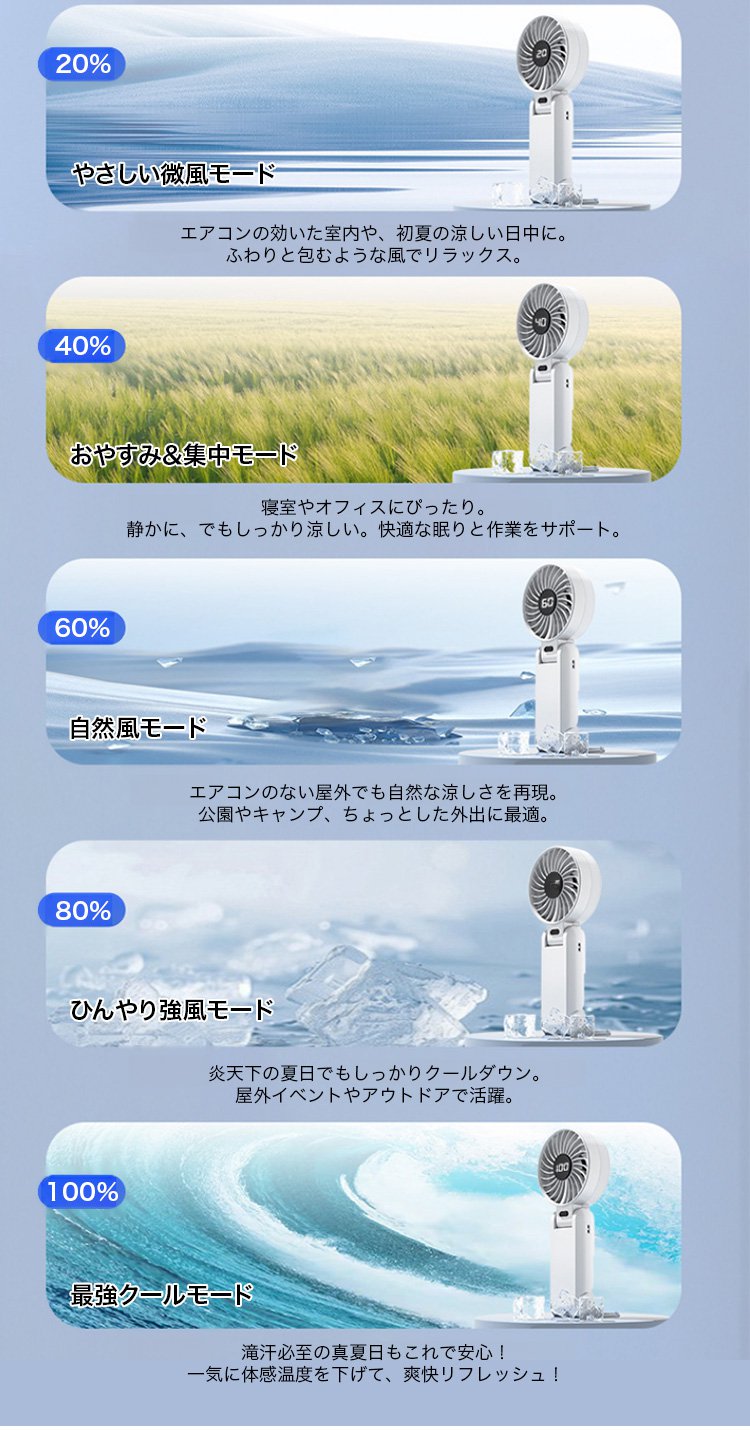 旅行用に便利なコンパクト扇風機