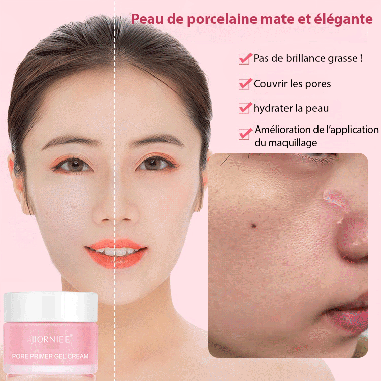 Gel-crème définissant les pores