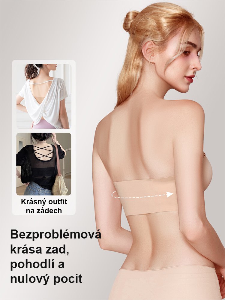 Podprsenka s odnímatelnými ramínky, pro menší prsa, s předním zapínáním proti sklouznutí, neviditeln