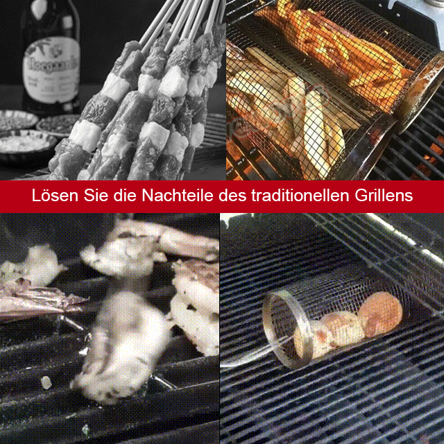Runder, tragbarer, multifunktionaler und leicht zu reinigender Grill
