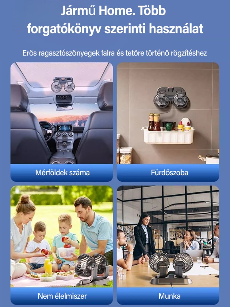 Autós ventilátor és parkoló tábla egyben, hűtési csodaszer