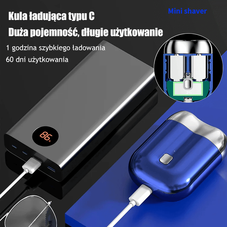 Nowa mini golarka elektryczna z podwójną głowicą