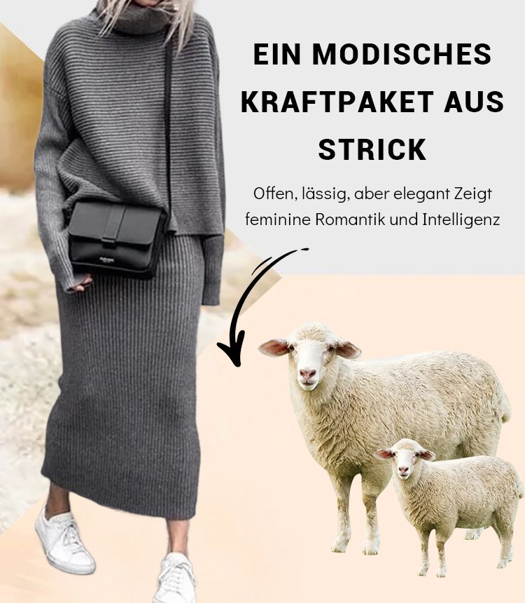 Neuer Stil lässig lose Mode langen Rock zweiteiligen Satz