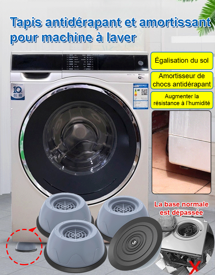 Coussin amortisseur antidérapant