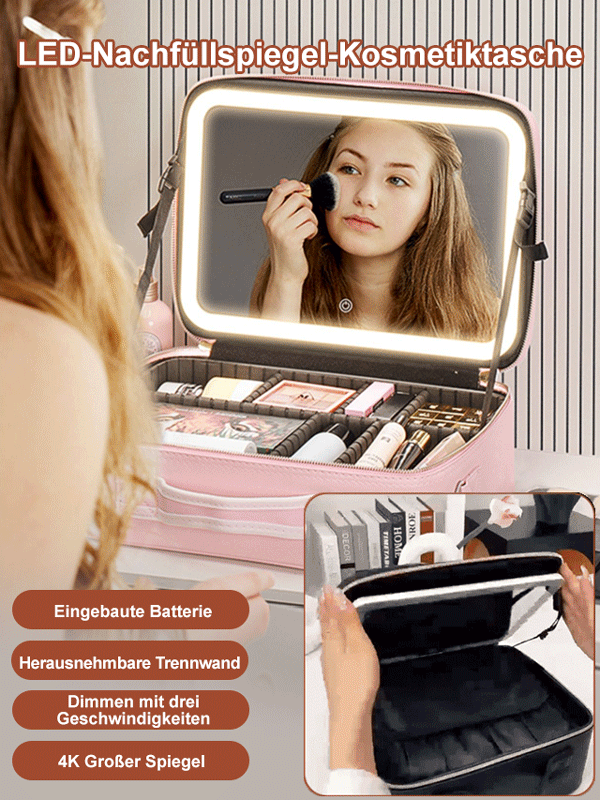 Led leuchte mit spiegel kosmetik-organisator