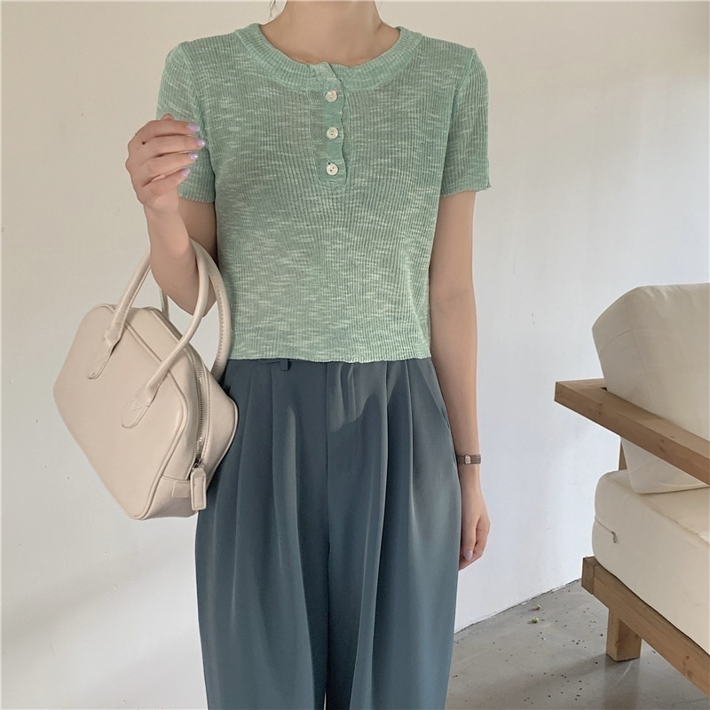 여성 봄, 여름 리넨 스웨터