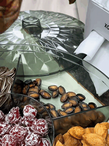 輕奢旋轉乾果收納盤