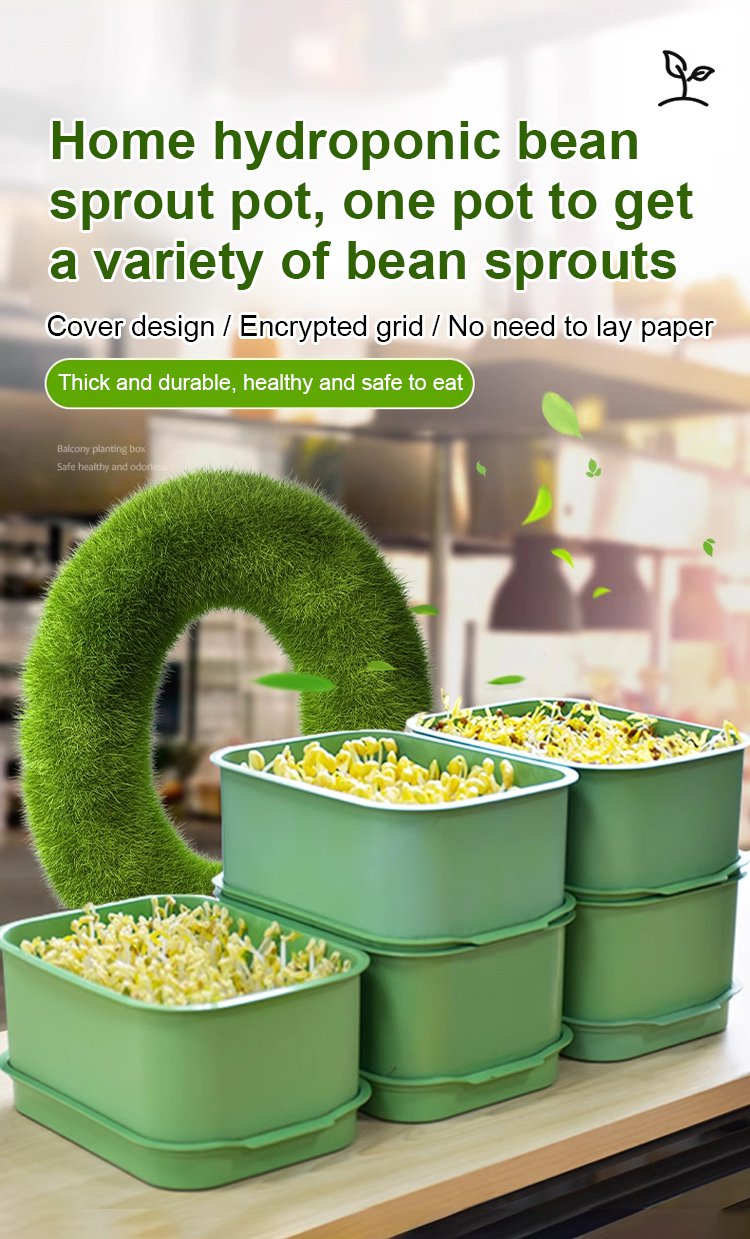 Durable sprouting planter pot with drainage tray