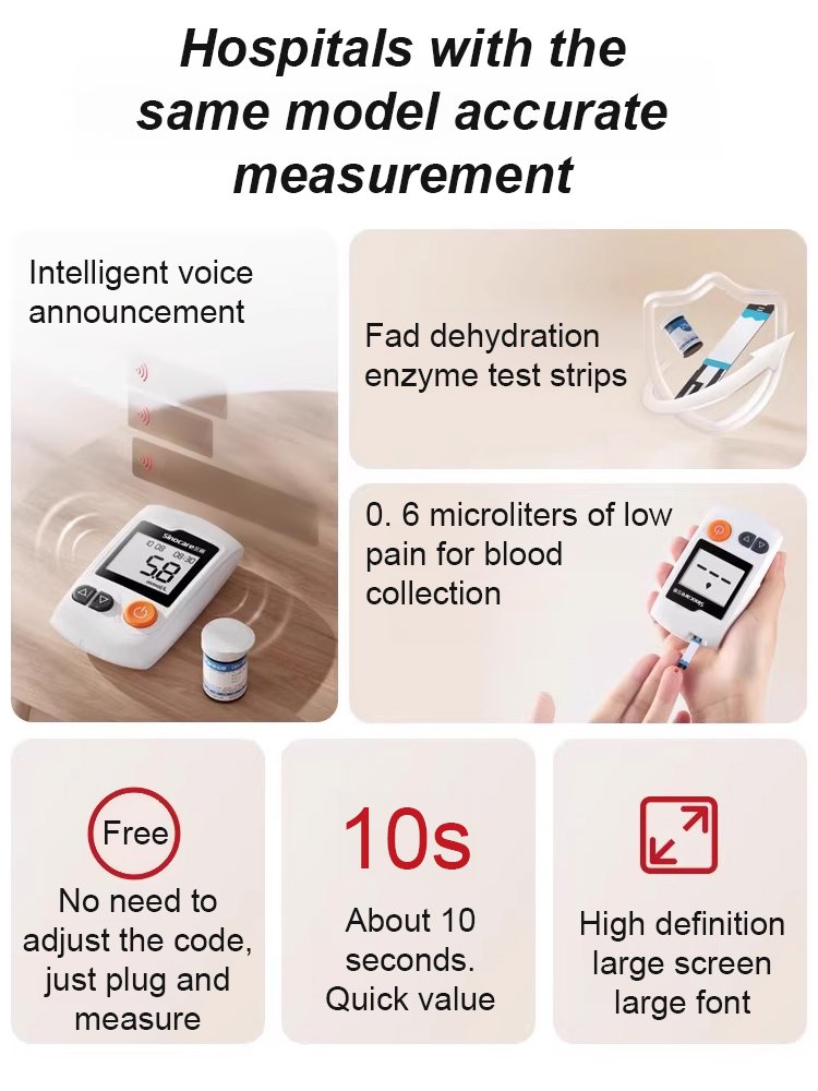 Code-free blood glucose monitor set