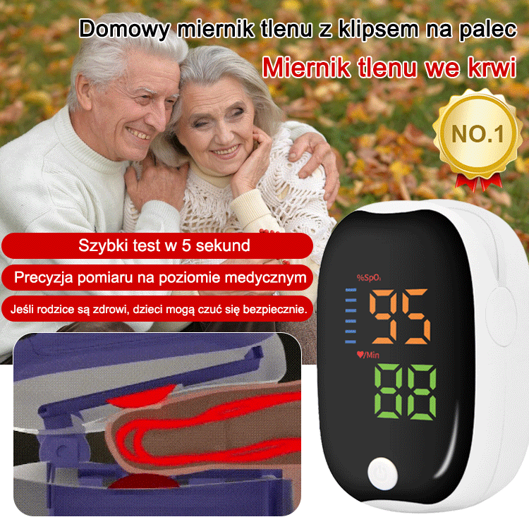 Domowy monitor z klipsem na palec