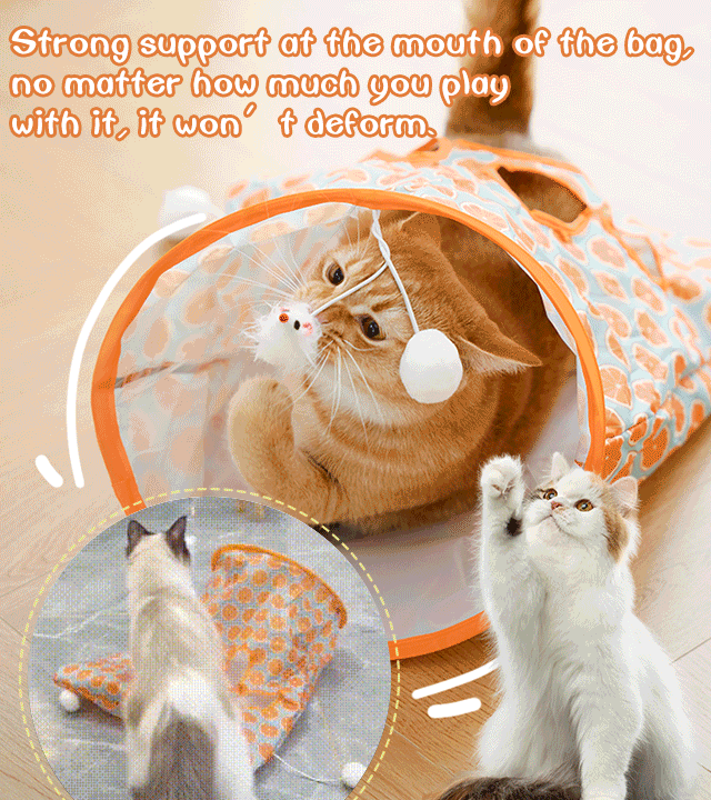 Three-layer Crinkle Paper Cat Tunnel