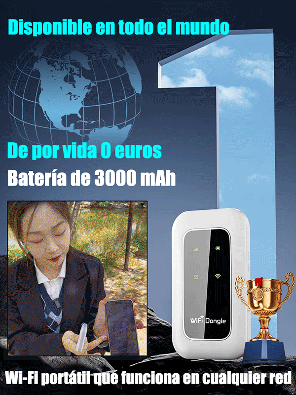 【Encender y usar, gratis de por vida】WiFi portátil universal