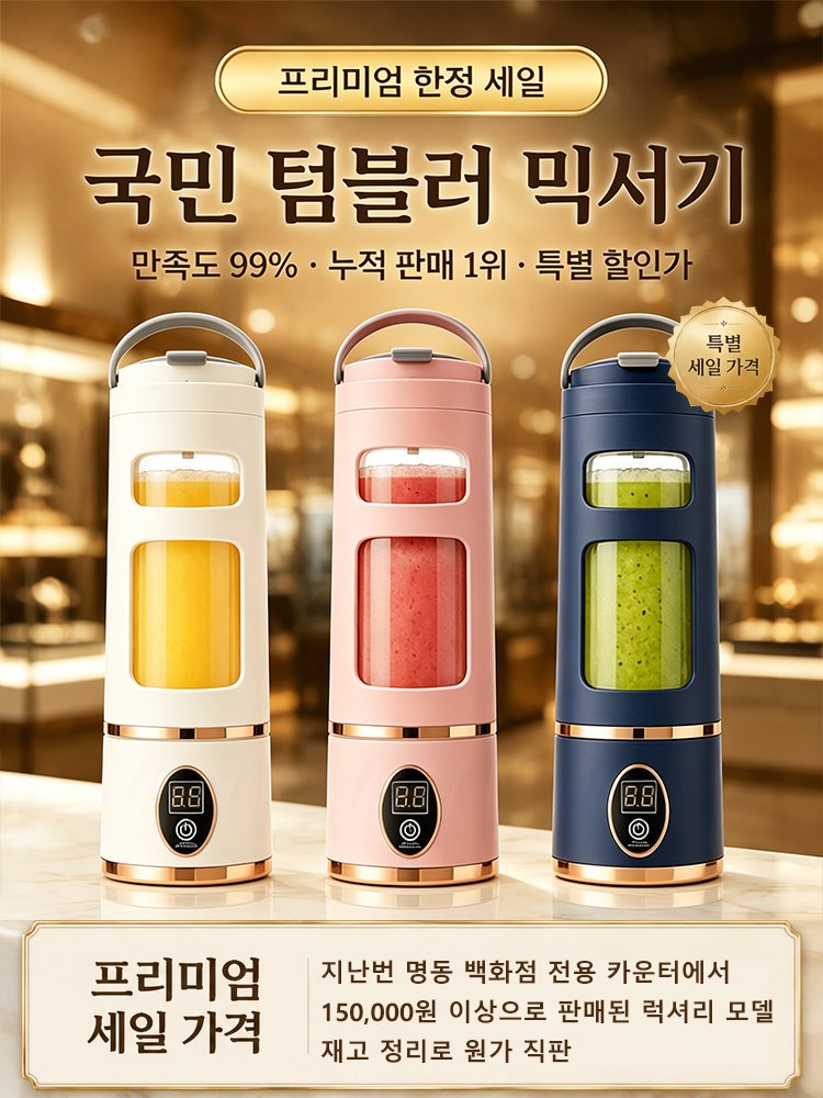 프리미엄 무선 휴대용 텀블러 믹서기