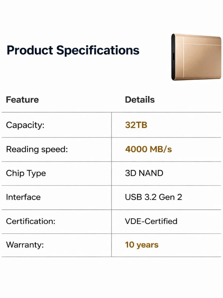 High-speed portable solid-state drives