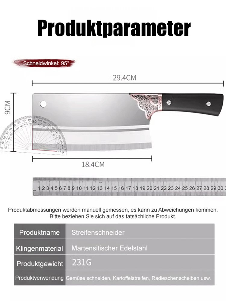 Superscharfes Küchenmesser aus Edelstahl