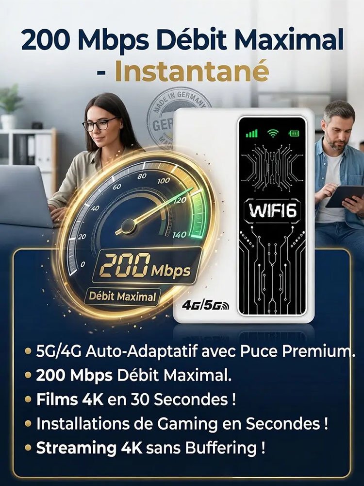 [Fonction deux-en-un] Batterie externe portable avec Wi-Fi portable