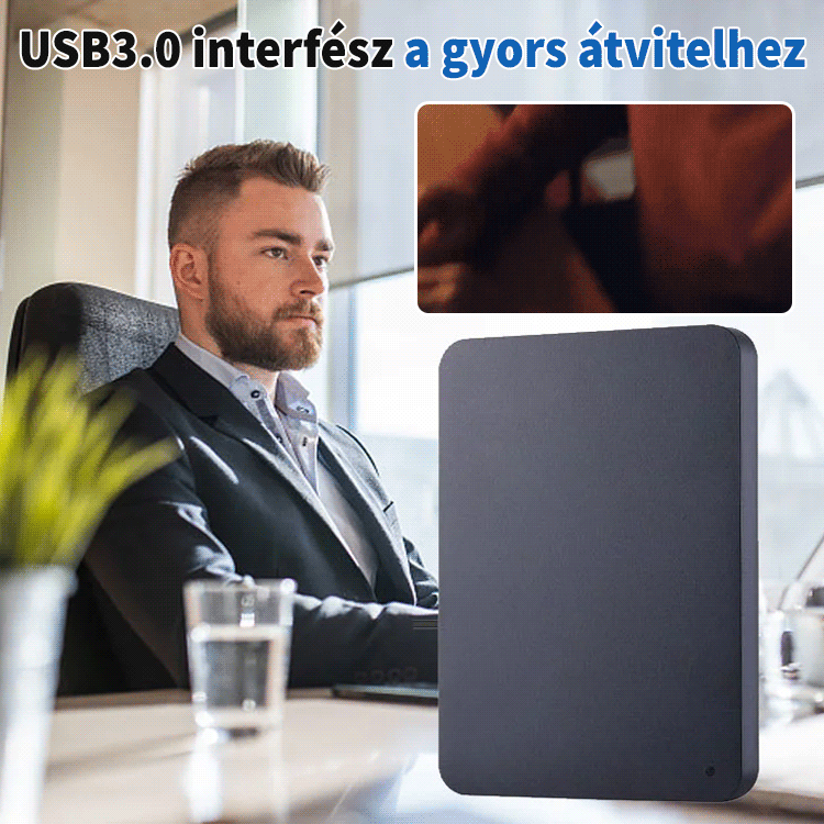 hordozható, gyorsan mozgatható merevlemez