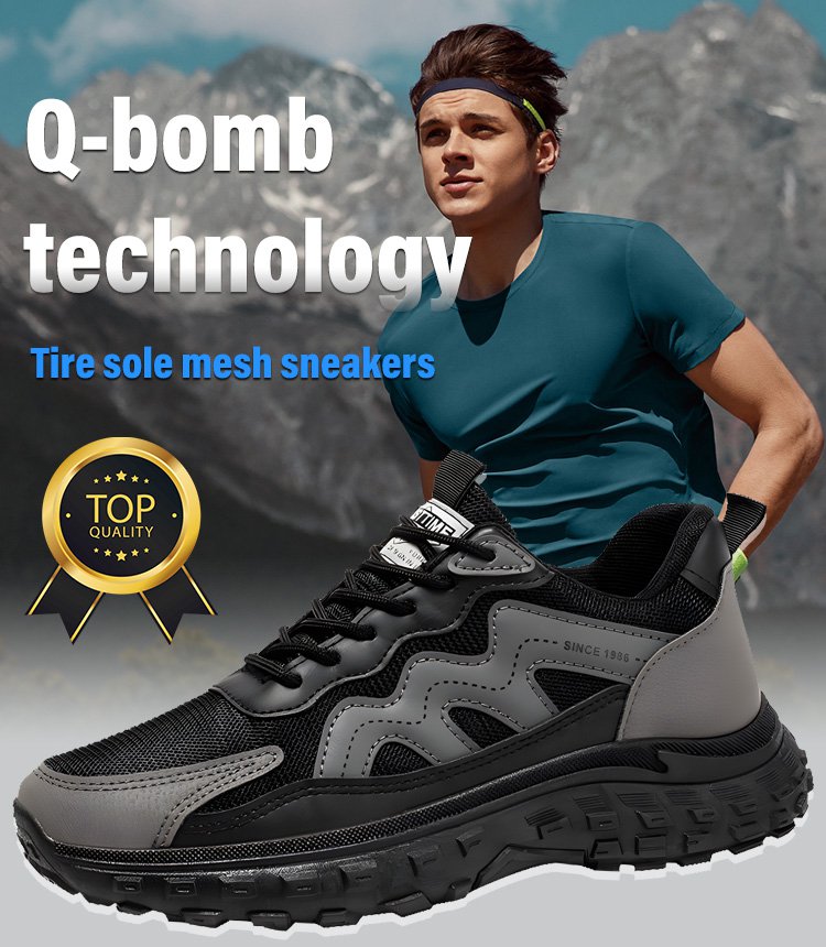 Tire sole mesh sneakers