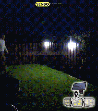 New Arrival Three Heads Solar Wall Light