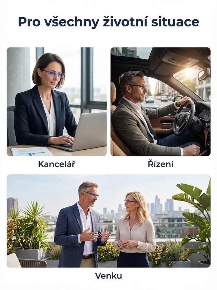 Vysoce kvalitní inteligentní brýle na čtení pro jasné vidění