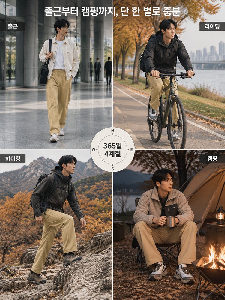 업그레이드된 기능성 방수 캐주얼 팬츠