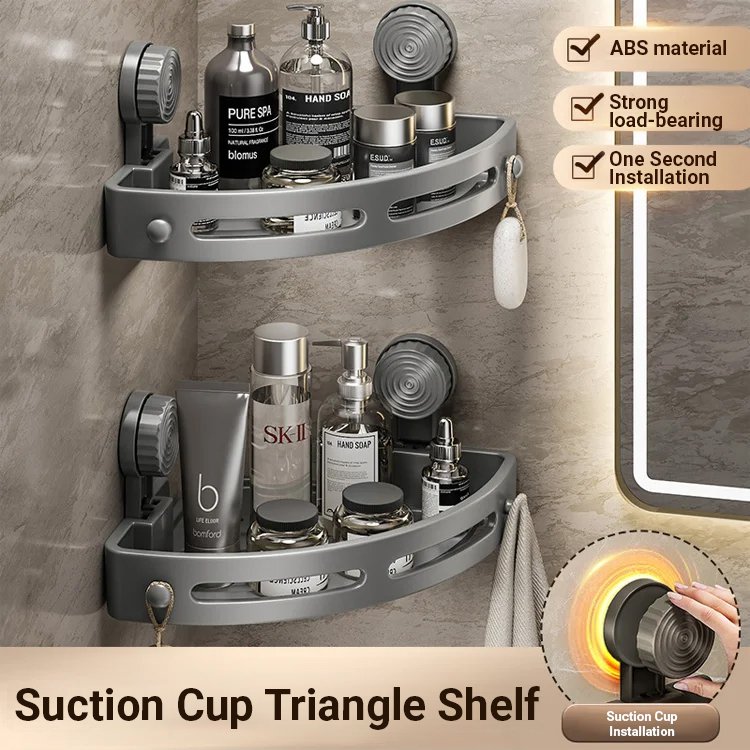 Suction cup triangle storage rack 
