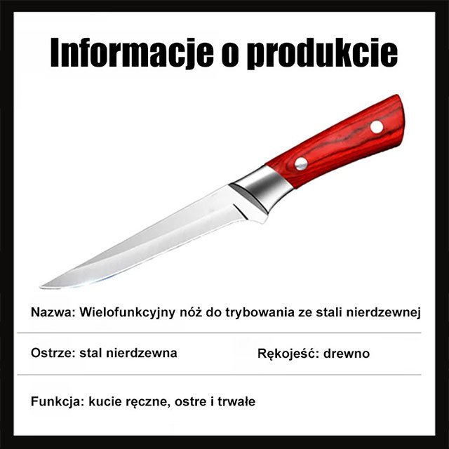 Nóż kuchenny wielofunkcyjny ze stali nierdzewnej
