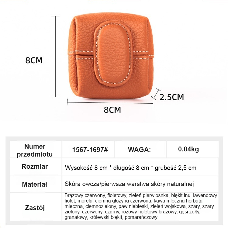 Super miękka górna warstwa wierzchnia japońska portmonetka na monety