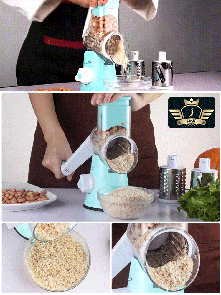 قطاعة خضروات على شكل أسطواني 3 في 1 