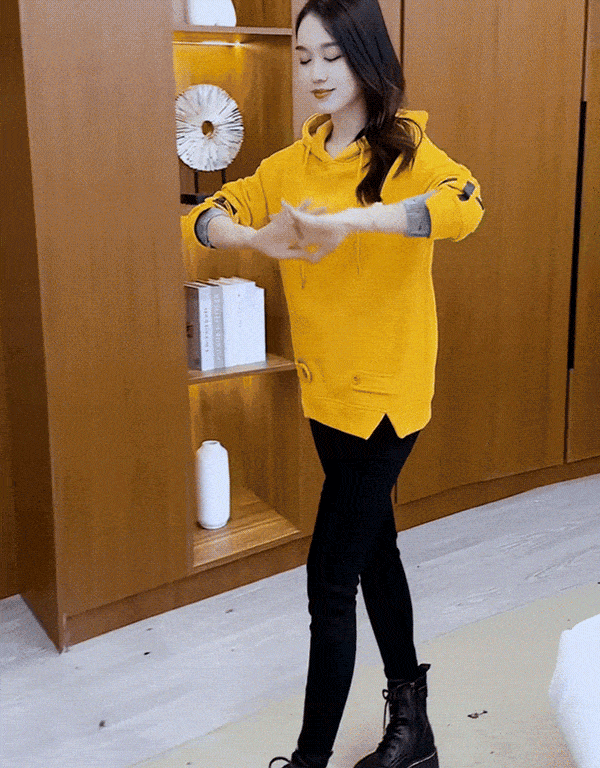 ゆったり裏起毛プルオーバーパーカー