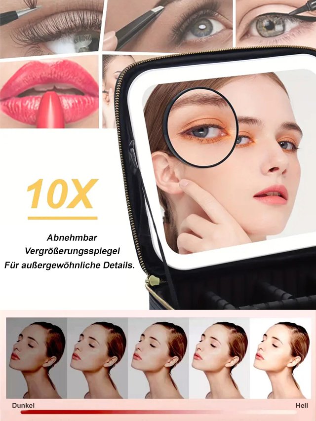 Led leuchte mit spiegel kosmetik-organisator