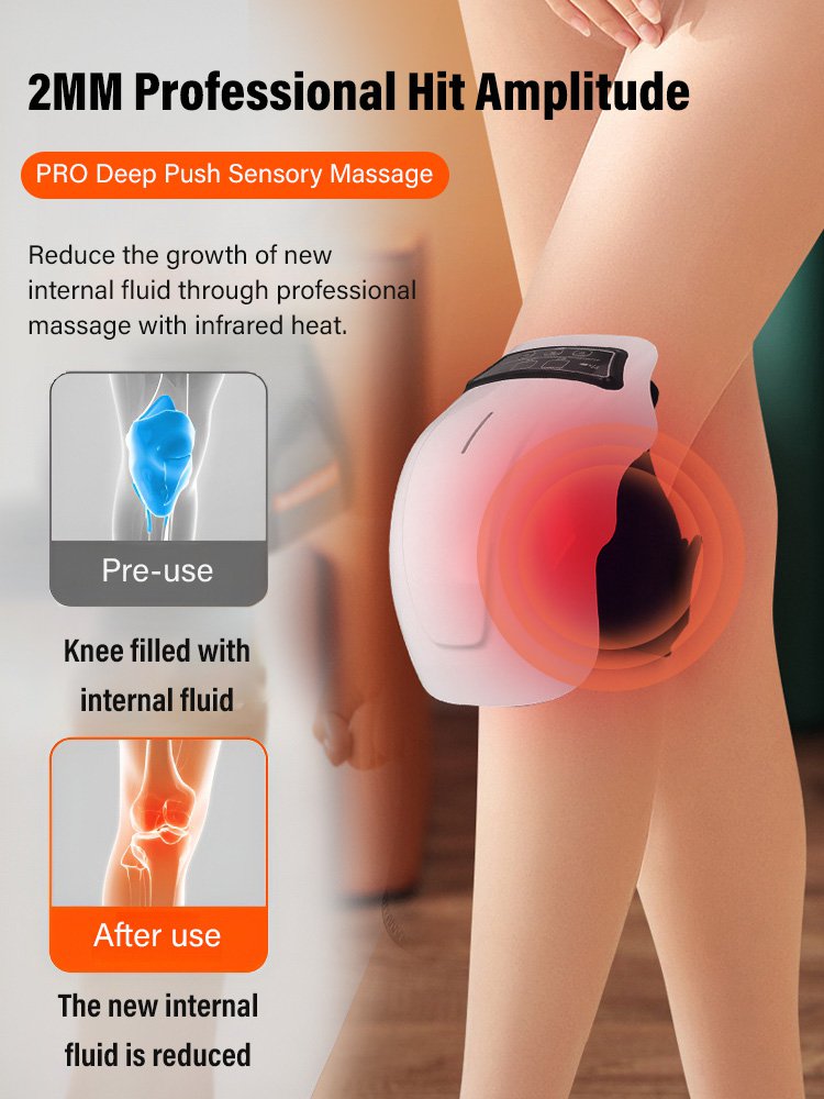 Knee hot compress and massage device