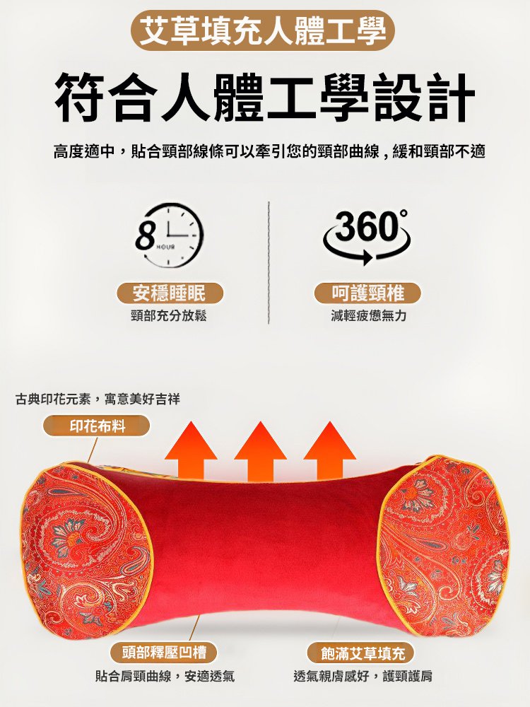 加熱艾草護頸枕