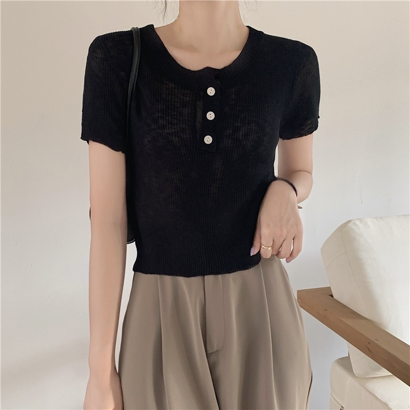 여성 봄, 여름 리넨 스웨터