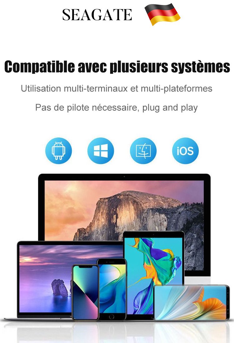 Disque dur mobile d'origine allemande