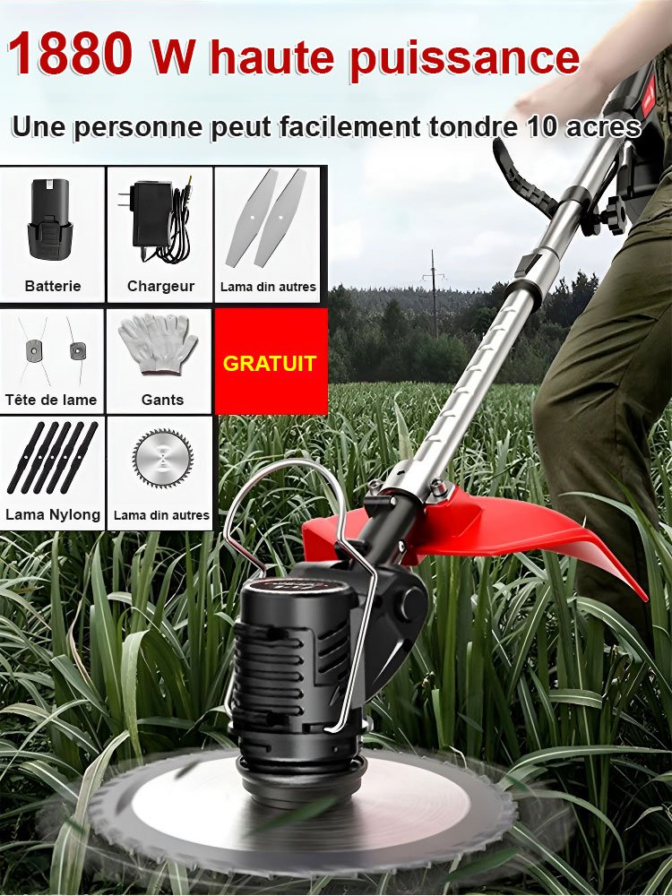 Lithium électrique léger pour jardin et gazon machine