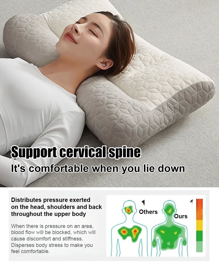 Traction Cervical Latex Pillow