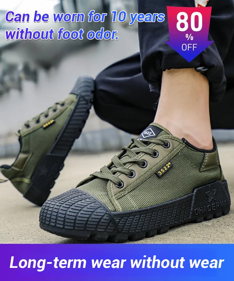 Breathable and Odor-Resistant Canvas Work Shoes