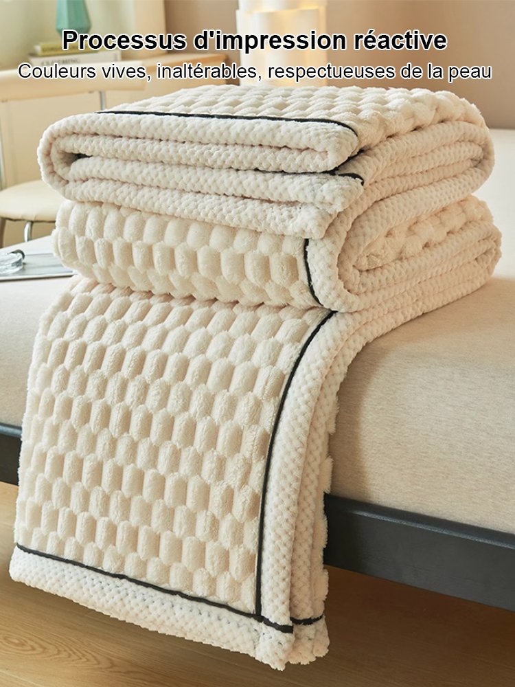 Couverture épaissie à double couche avec des points minky 