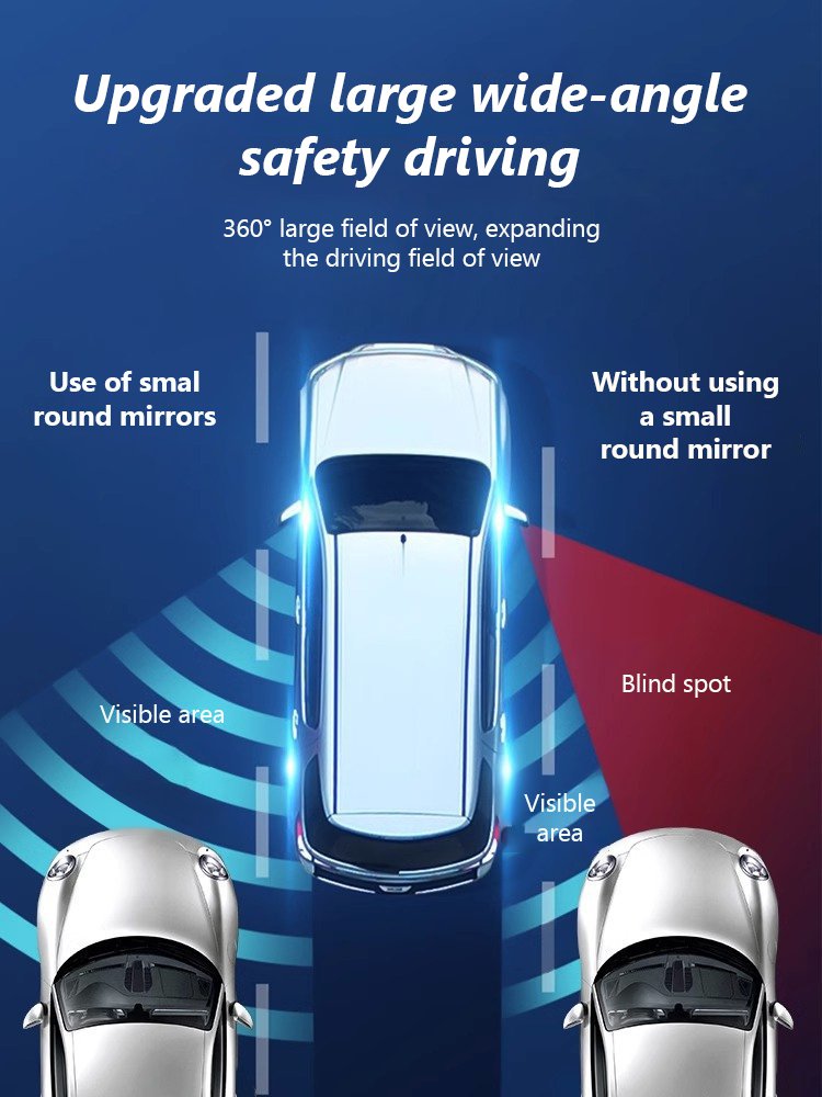 [Adsorb at will without falling off] Nano vacuum suction cup reversing small round mirror