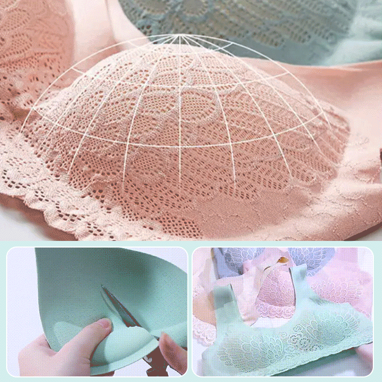 Nahtlose Latex-Unterwäsche mit Spitze