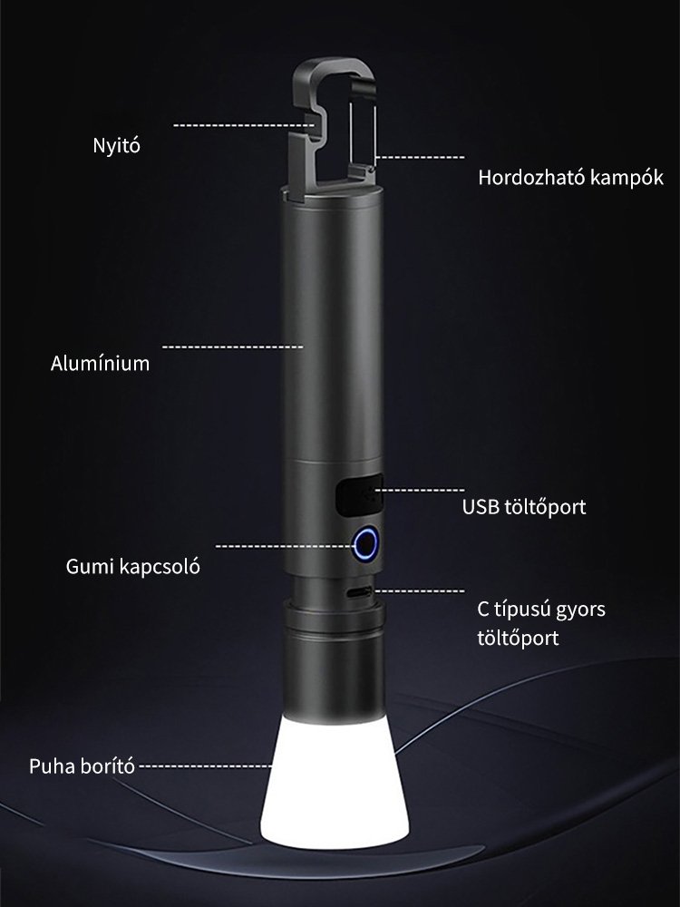 Fehér lézeres nagy hatótávolságú fáklya