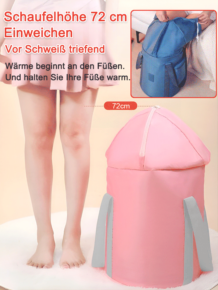 Zusammenklappbarer thermostatischer Fußbadeeimer