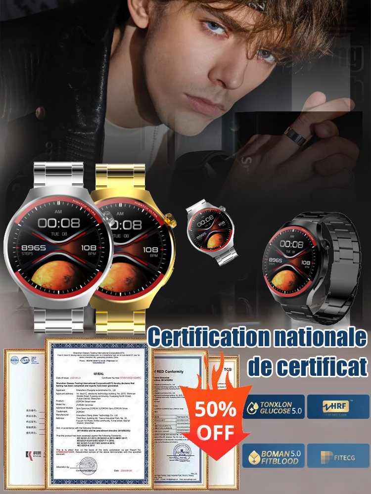 Montre intelligente à écran rond WATCH4PRO Space Research