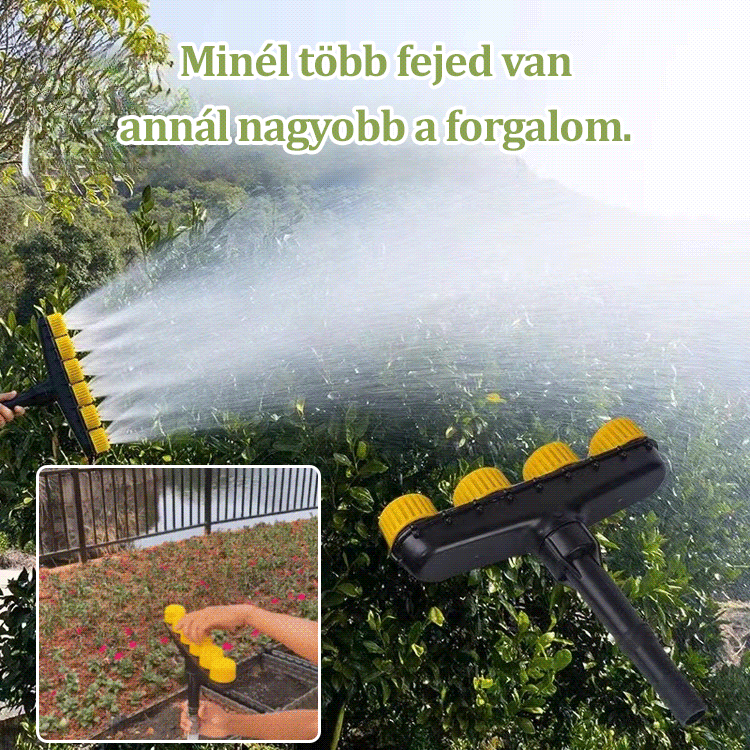 Nagy hatékonyságú többlyukú virágöntöző locsolófej