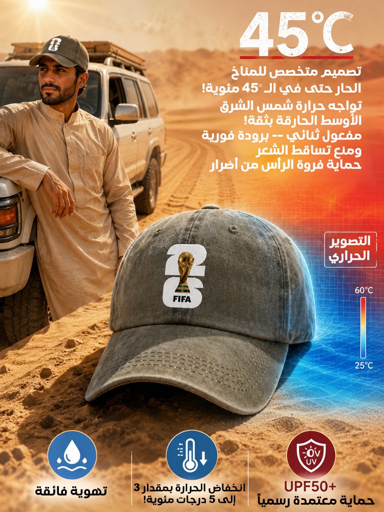 قبعة البيسبول التذكارية الفاخرة لكأس العالم 2026(إصدار محدود)