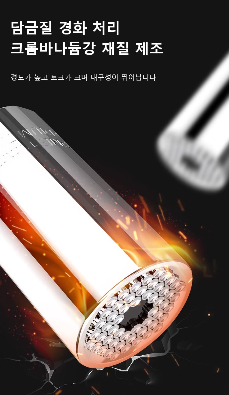 자동차 수리에 적합한 소켓 렌치 사용 모습