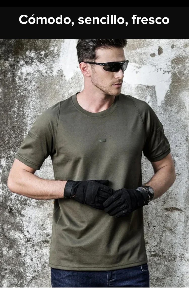 Camiseta táctica resistente para uso en exteriores